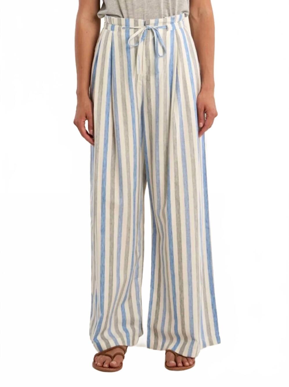 NEW MOLLY BRACKEN women's boardwalk stripe pant in multi